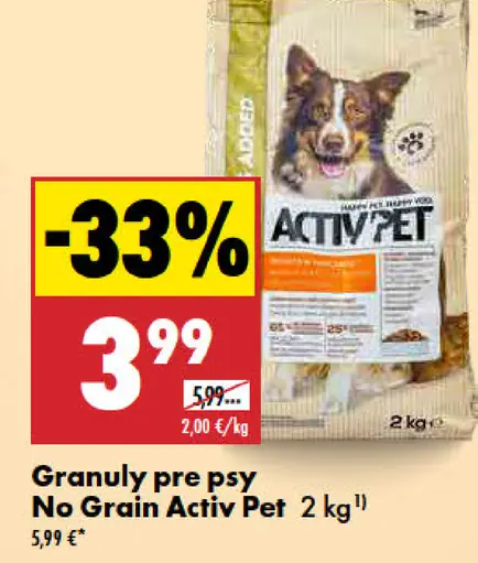 Activ Pet No Grain granuly pre psy