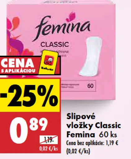 Femina Classic Slipové vložky