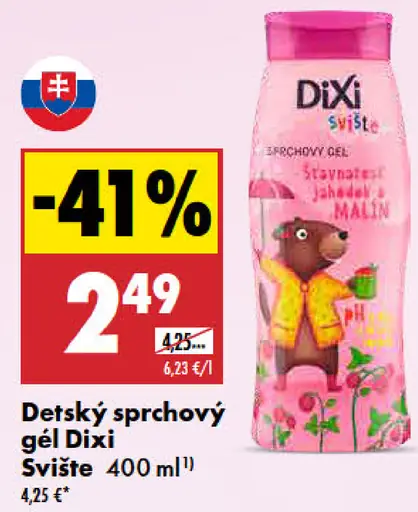 Dixi sprchový gél pre deti svište