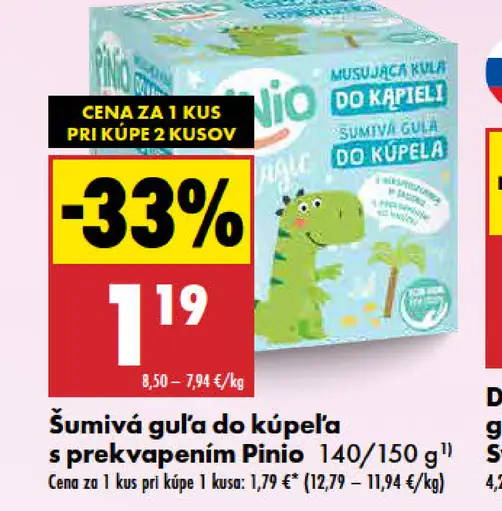 Pinio šumivá guľa do kúpeľa s prekvapením
