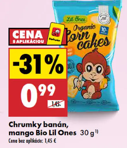 Bio Lil Ones chrumky banán, mango