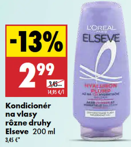 Kondicionér na vlasy rôzne druhy Elseve