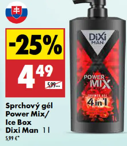 Sprchový gél Power Mix/Ice Box Dixi Man
