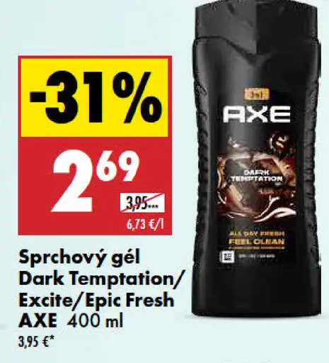Sprchový gél Dark Temptation/Excite/Epic Fresh AXE