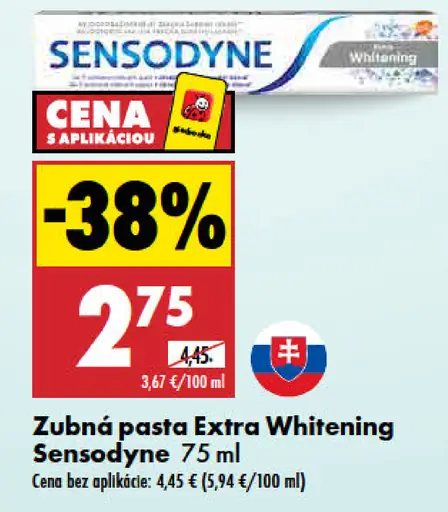 Zubná pasta Extra Whitening Sensodyne