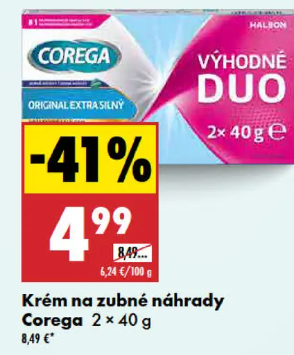 Krém na zubné náhrady Corega
