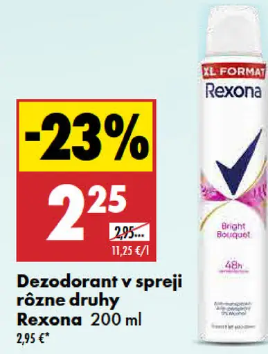 Dezodorant v spreji Rexona rôzne druhy
