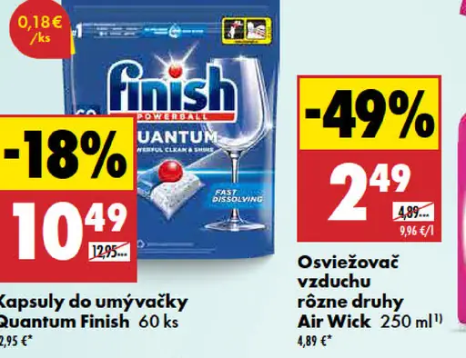 Finish kapsuly do umývačky Quantum