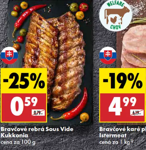 Bravčové rebrá Sous Vide