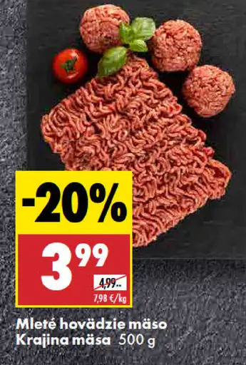 Mleté hovädzie mäso