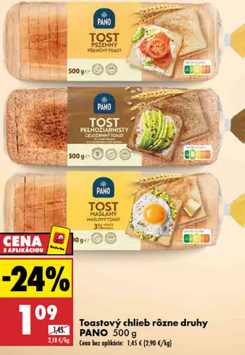 Pano Toastový chlieb maslový