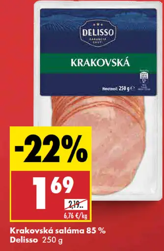 Delisso Krakovská saláma 85%