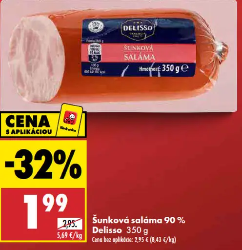 Delisso Šunková saláma 90%