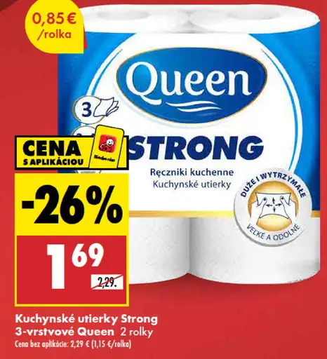Queen Strong kuchynská utierka 3-vrstvová