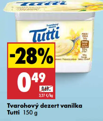 Tutti Tvarohový dezert vanilka