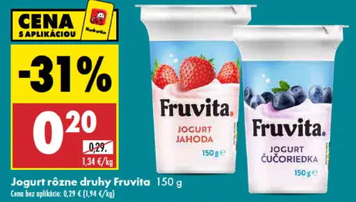 Fruvita jogurt rôzne druhy