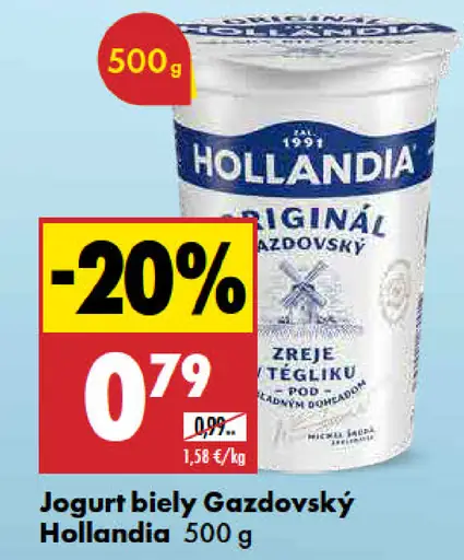 Hollandia Biely gazdovský jogurt