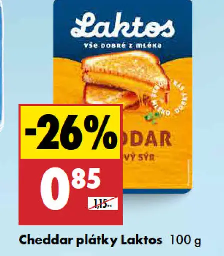 Laktos Cheddar plátky