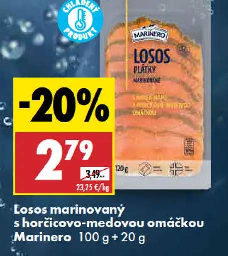 Losos marinovaný s horčicovo-medovou omáčkou Marinero