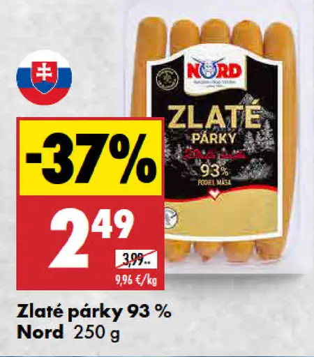 NORD Zlaté párky 93%