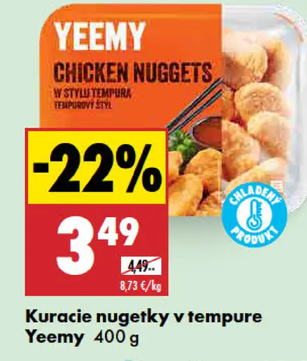 Kuracie nuggetky v tempure Yeemy