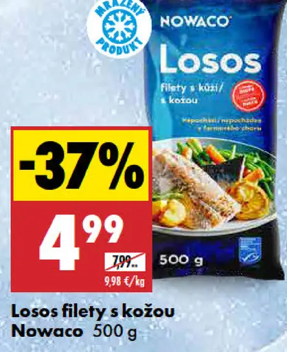 Filety z lososa s kožou Nowaco