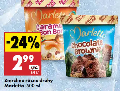 Marletto Zmrzlina rôzne druhy
