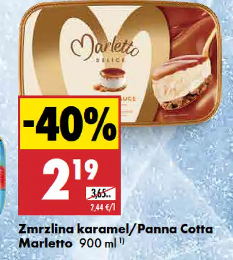 Marletto zmrzlina karamel/Panna Cotta