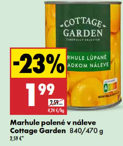 Cottage Garden Marhule polené v náleve