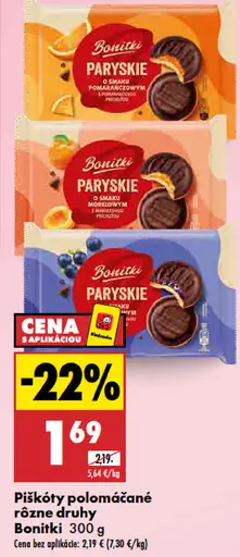 Bonitki piškóty polomáčané rôzne druhy