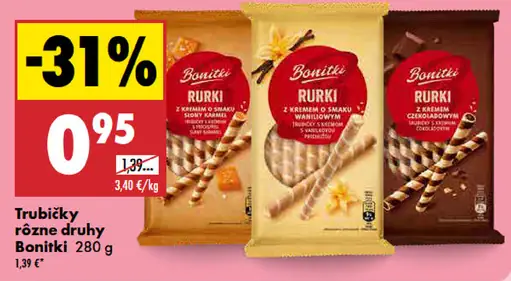 Bonitki trubičky rôzne druhy