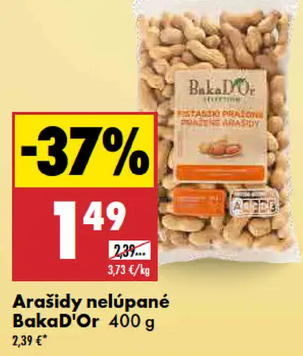 Arašidy nelúpané Baka d'Or