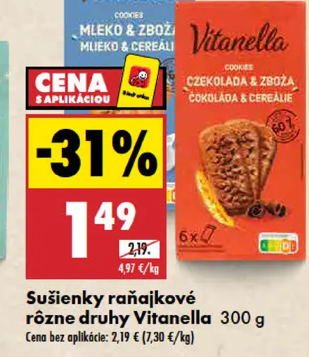 Vitanella Sušienky raňajkové rôzne druhy
