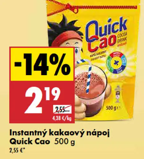 Quick Cao Nápoj kakaový instantný