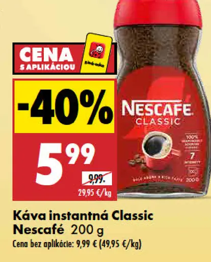 NESCAFÉ CLASSIC, instantná káva