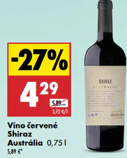 Shiraz Austrália červené víno