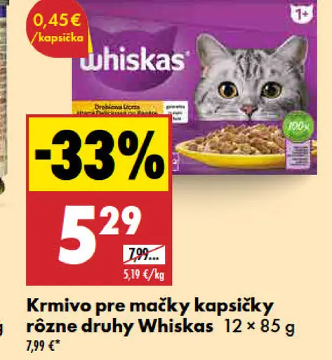 Whiskas krmivo pre mačky