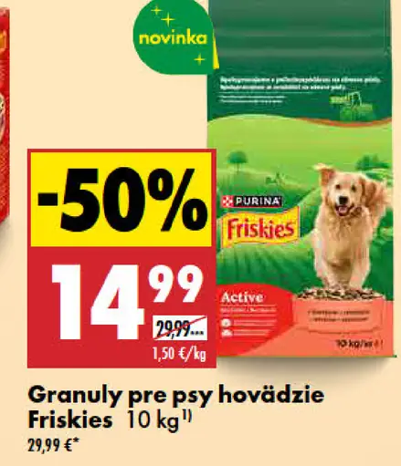 Friskies granulové krmivo pre psy, hovädzie