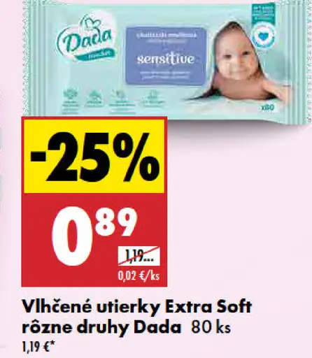Dada Extra Soft vlhčené utierky