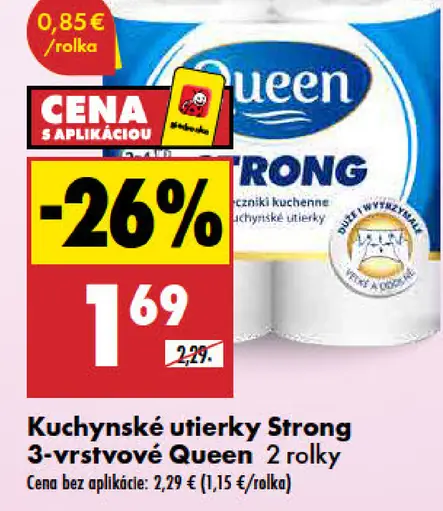Queen Strong kuchynská utierka 3-vrstvová