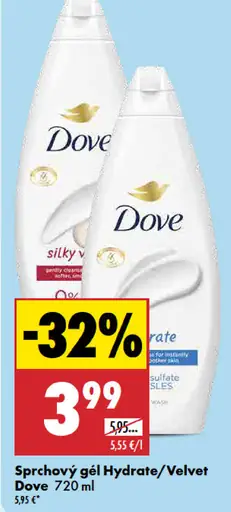 Dove sprchový gél Hydrate/Velvet
