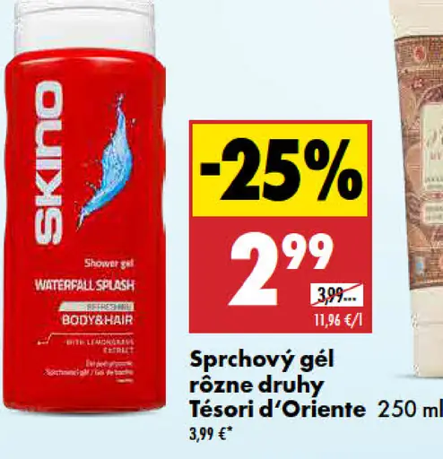 Tesori d’Oriente sprchový gél rôzne druhy