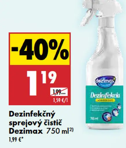 Dezimax Sprejový čistič dezinfekčný