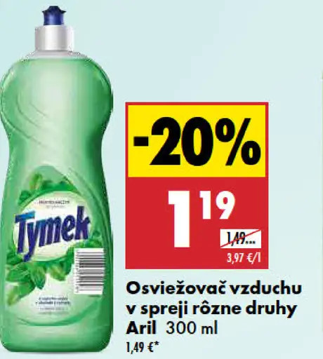 Tymek prostriedok na umývanie riadu