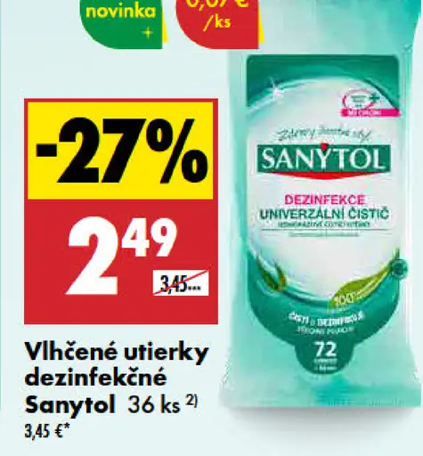 Sanytol dezinfekčné utierky