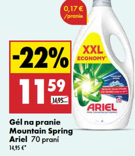 Ariel Mountain Spring prací gél