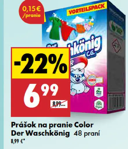 Waschkönig Color prací prášok