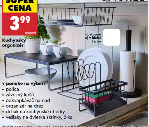 Smukee kuchynský organizér