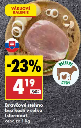 Istermeat Bravčové stehno bez kosti v celku