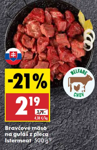 Istermeat bravčové mäso na guláš z pliec